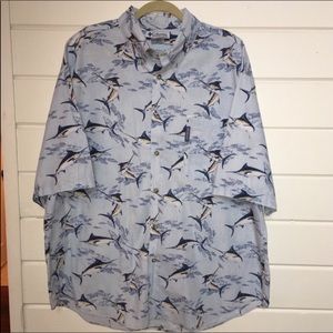 Columbia Swordfish Short Sleeved Button Down XXL